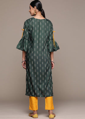 2 Pc Green Readymade Rayon Kurti Set - Indian Silk House Agencies