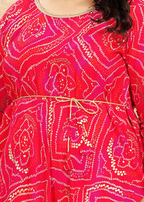 Pink Readymade Rayon Kurti