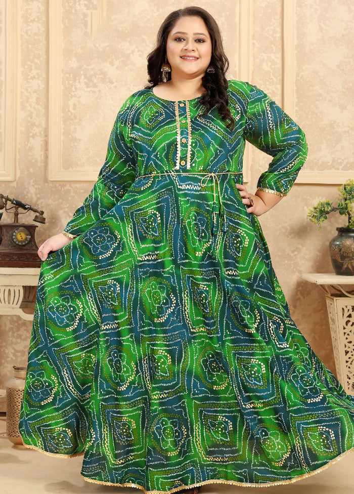 Green Readymade Rayon Kurti