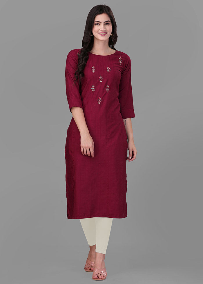 Pink Readymade Rayon Kurti