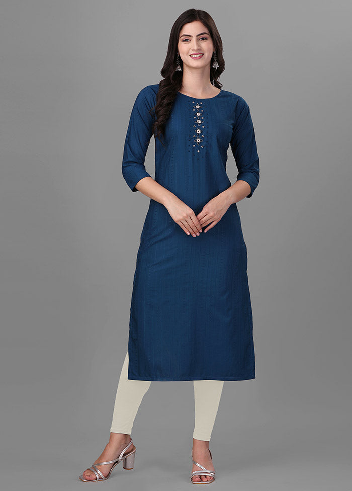 Blue Readymade Rayon Kurti