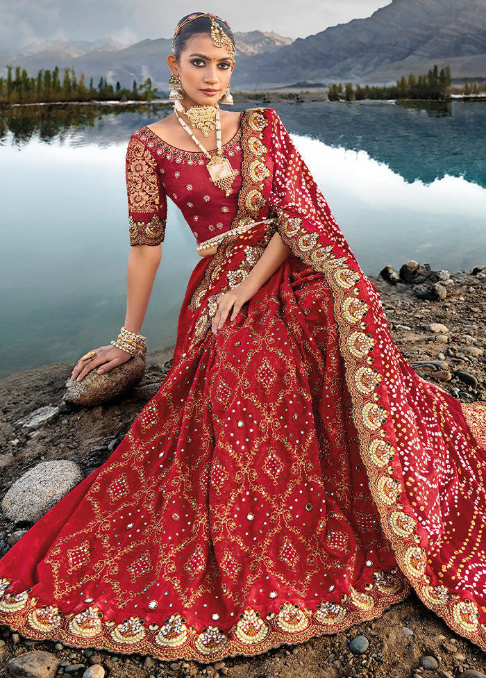 Maroon Silk Saree With Blouse Piece - Indian Silk House Agencies