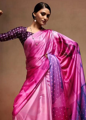 Pink Silk Saree With Blouse Piece - Indian Silk House Agencies