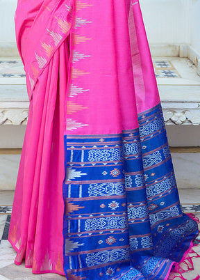 Pink Dupion Silk Saree With Blouse Piece - Indian Silk House Agencies