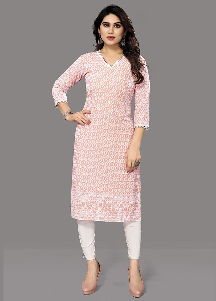 Pink Readymade Silk Kurti