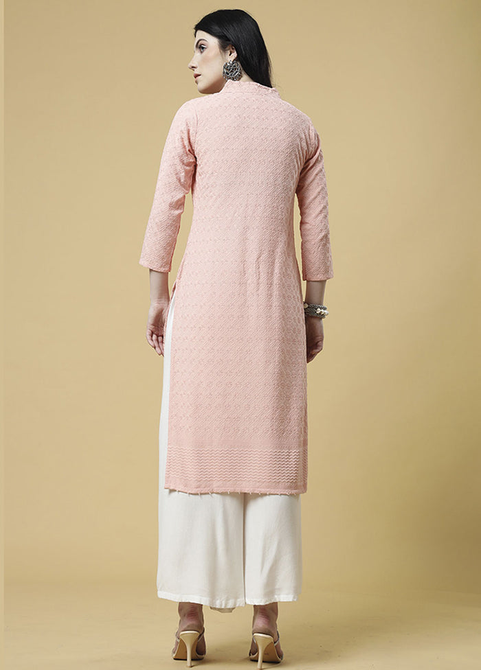 Pink Readymade Silk Kurti