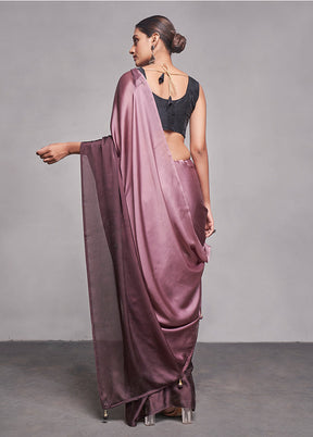 Mauve Silk Saree With Blouse Piece - Indian Silk House Agencies