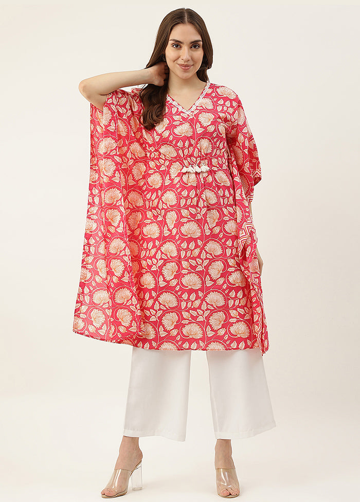 Pink Readymade Cotton Kaaftan