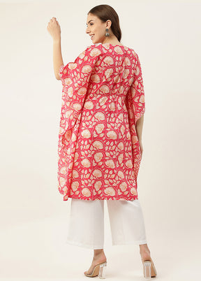 Pink Readymade Cotton Kaaftan