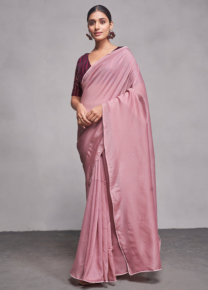 Pink Georgette Saree With Blouse Piece - Indian Silk House Agencies