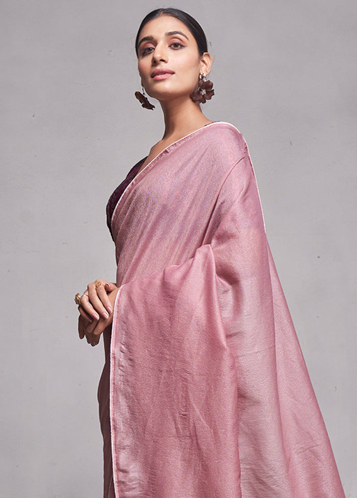 Pink Georgette Saree With Blouse Piece - Indian Silk House Agencies