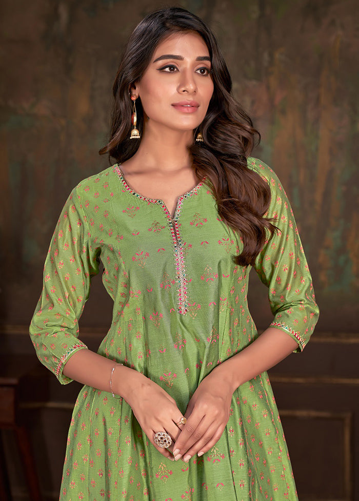 Green Readymade Cotton Kurti - Indian Silk House Agencies