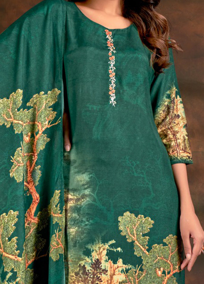 3 Pc Rama Readymade Silk Suit Set - Indian Silk House Agencies