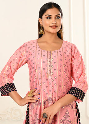 Pink Readymade Cotton Kurti