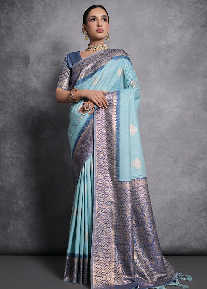 Firoza Dupion Silk Saree With Blouse Piece