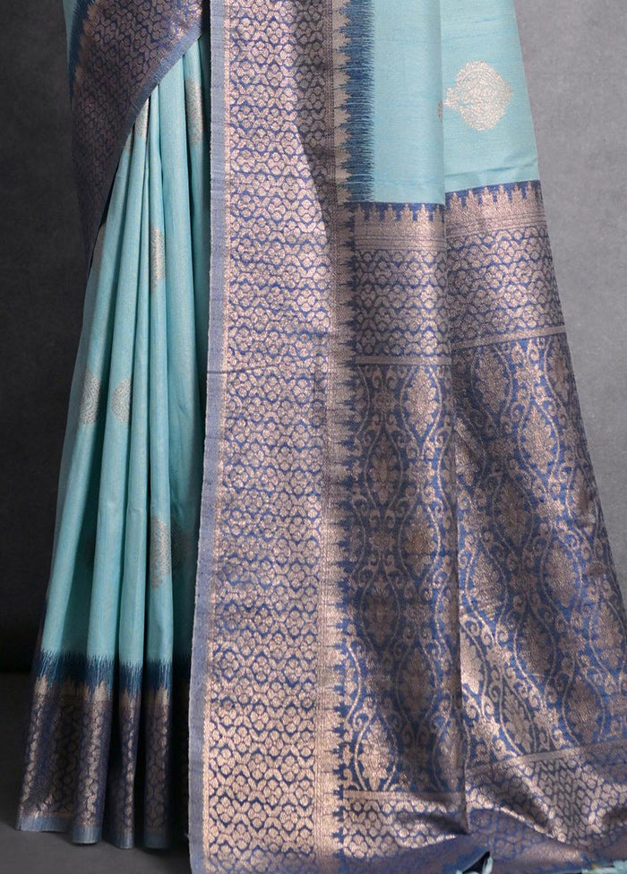 Firoza Dupion Silk Saree With Blouse Piece