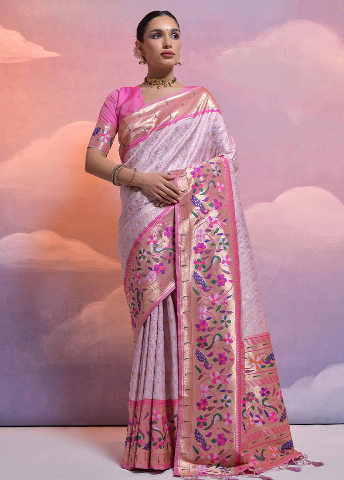 Purple Dupion Silk Saree With Blouse Piece