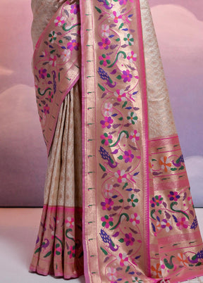 White Dupion Silk Saree With Blouse Piece