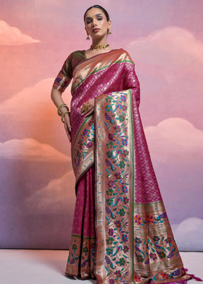 Wine Dupion Silk Saree With Blouse Piece