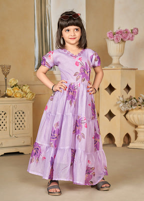 Purple Silk Frock