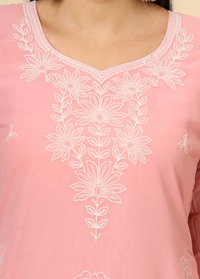 Pink Readymade Georgette Kurti