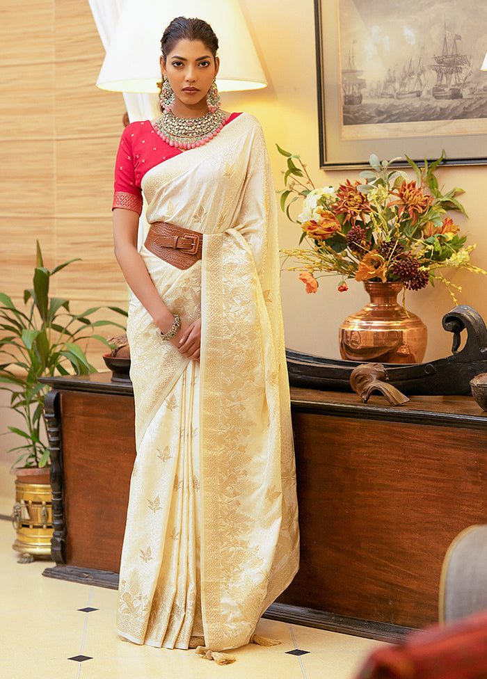 Lemon Satin Silk Saree With Blouse Piece