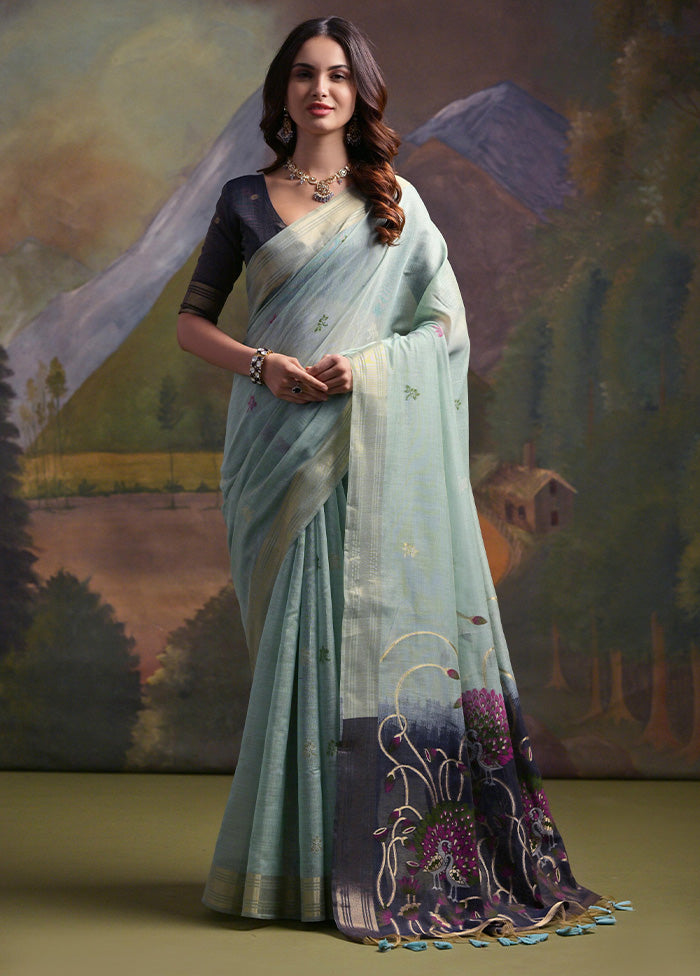 Firoza Dupion Silk Saree With Blouse Piece