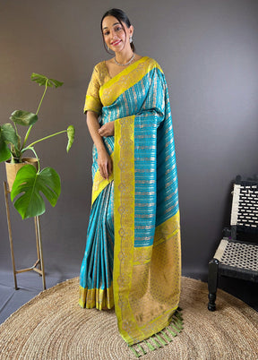 Firoza Dupion Silk Saree With Blouse Piece