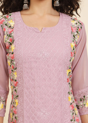 Pink Readymade Georgette Kurti