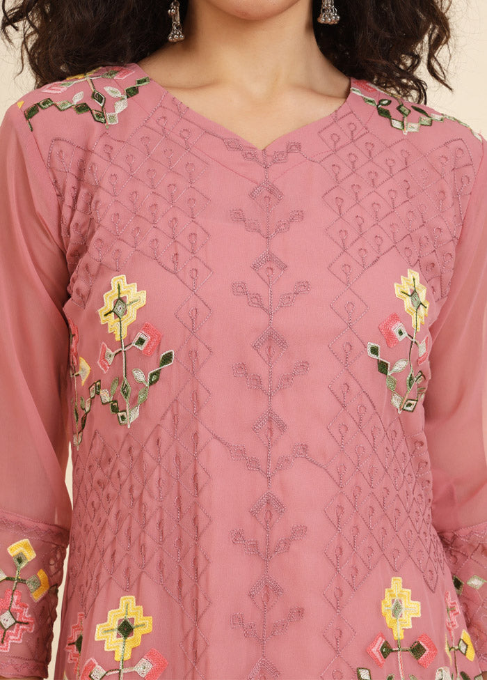 Pink Readymade Georgette Kurti