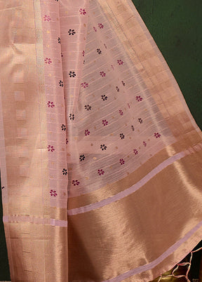 Pink Organza Saree With Blouse Piece