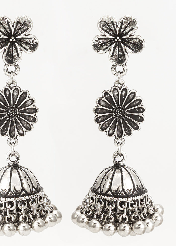 Silver Brass Antique Earrings