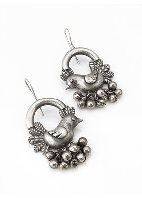 Silver Brass Antique Earrings