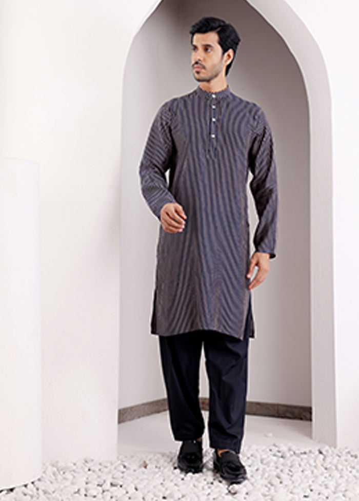 Blue Silk Kurta