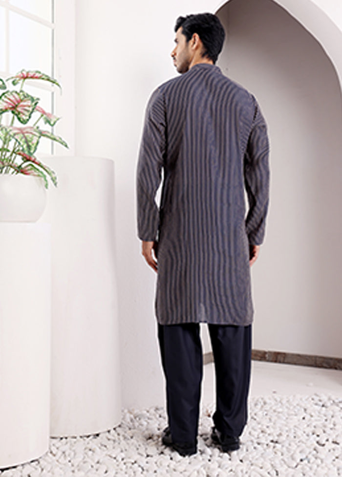 Blue Silk Kurta