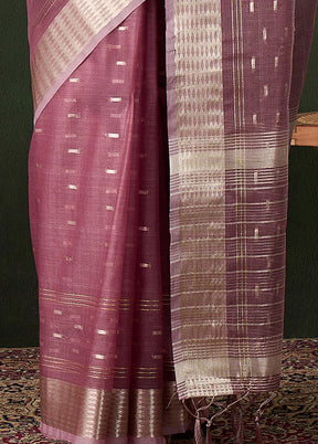 Purple Organza Saree With Blouse Piece