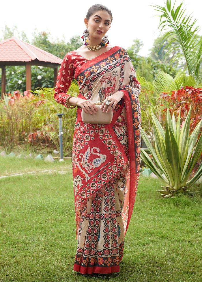 Maroon Tussar Silk Saree With Blouse Piece