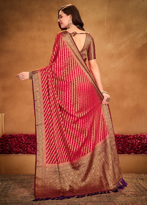 Red Georgette Saree With Blouse Piece