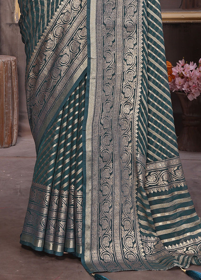 Grey Spun Silk Saree With Blouse Piece