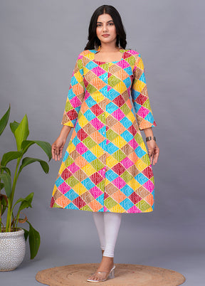 Multicolor Readymade Rayon Kurti