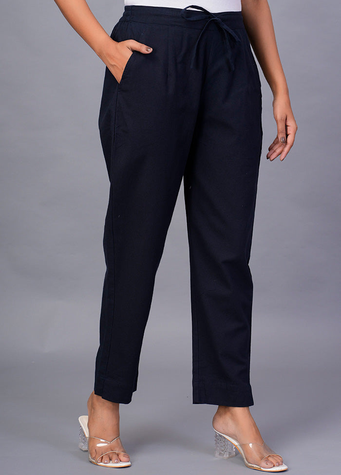 Blue Cotton Festive Pant