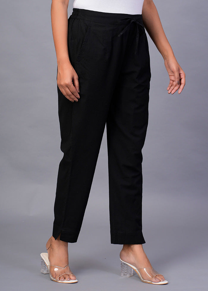 Black Cotton Festive Pant