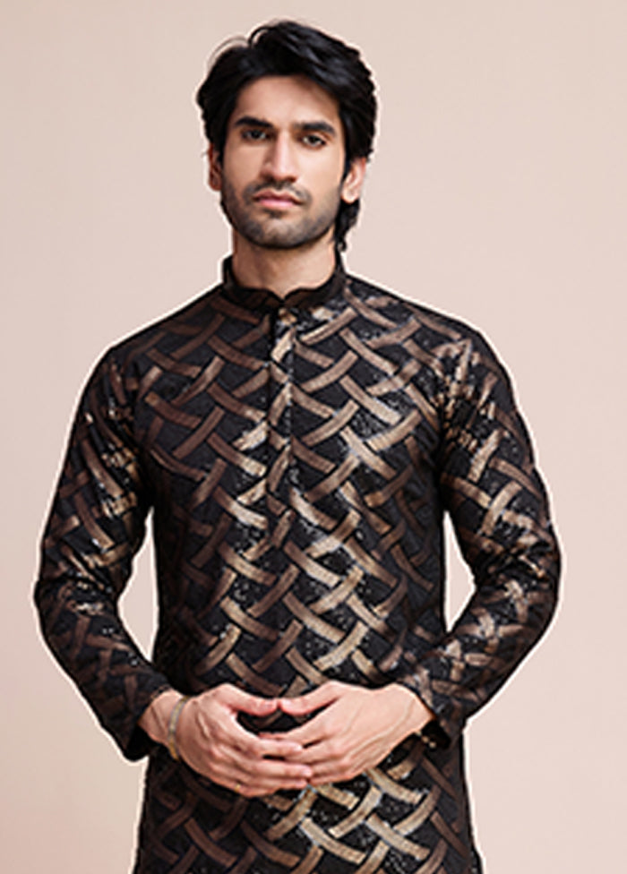 Black Silk Kurta
