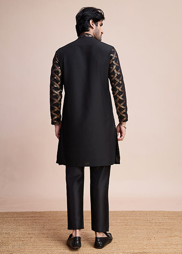 Black Silk Kurta