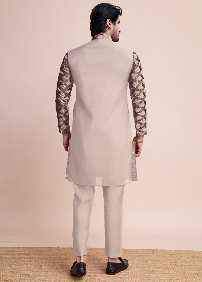 Brown Silk Kurta