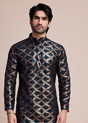 Blue Silk Kurta
