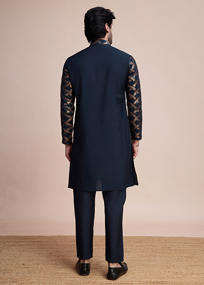 Blue Silk Kurta