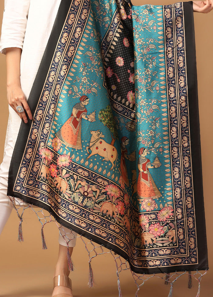 Sea Green Art Silk Dupatta