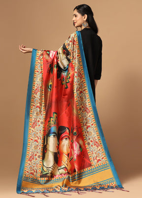 Orange Art Silk Dupatta