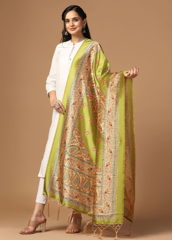 Green Art Silk Dupatta